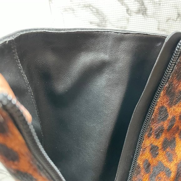 SCHUTZ LEOPARD JUNGLE LEOPARD BOOT HEELS MIRYANNA SZ 6.5B - Picture 7 of 7